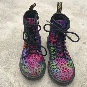 Dr Martens Leopard Rainbow Boots 13